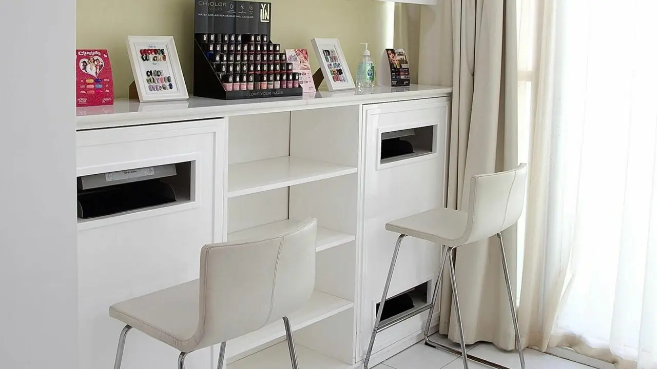 Manicure stations at Color Me Spa